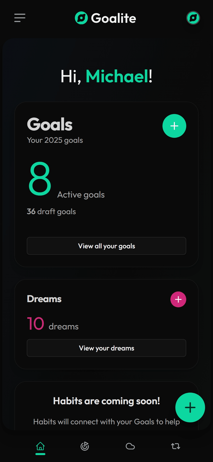 Goalite product screenshot